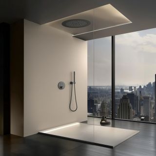 Душевой комплект Timo Saona SX-2370/18SM с термостатом чёрное золото